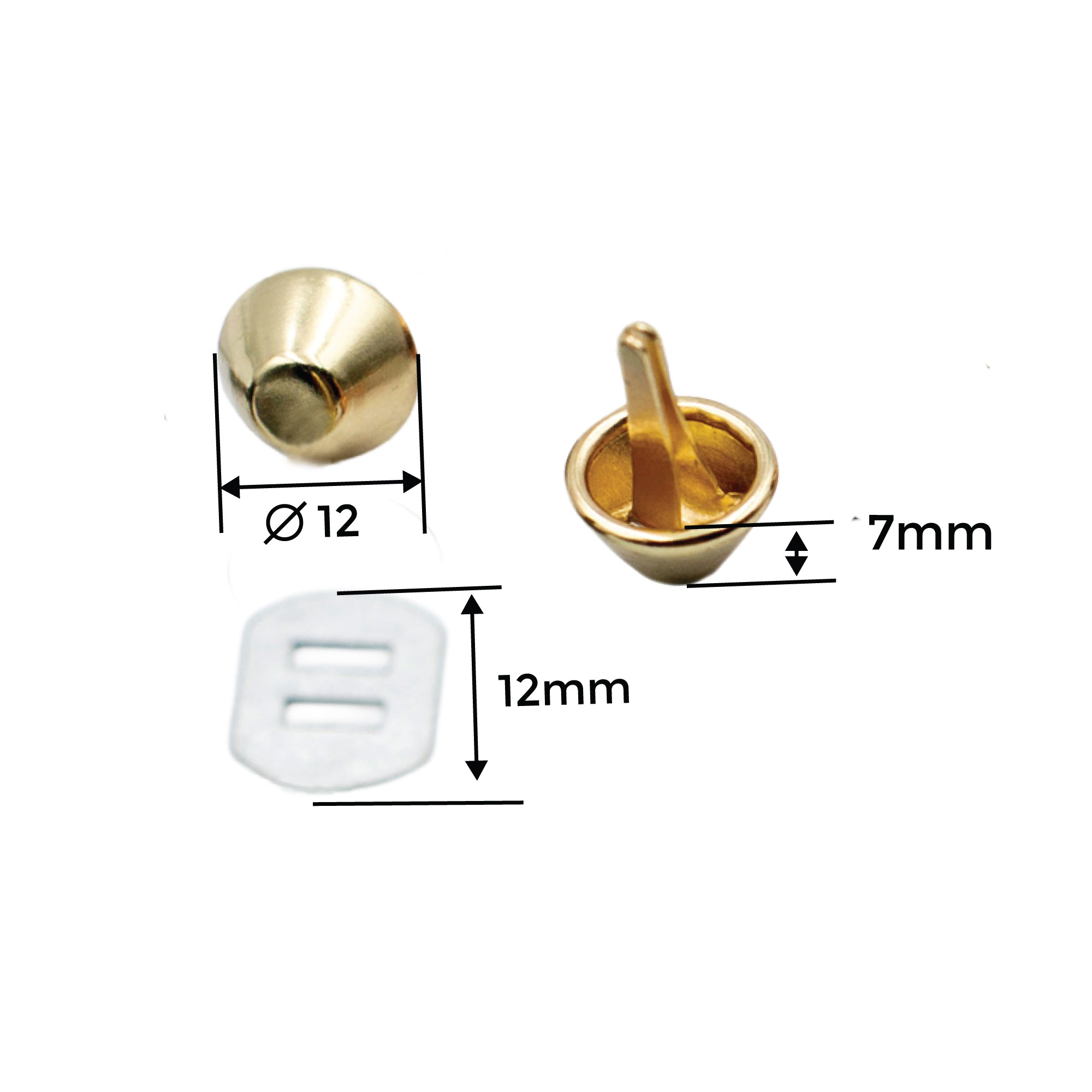 12MM METAL PURSE FEET (6 PCS)