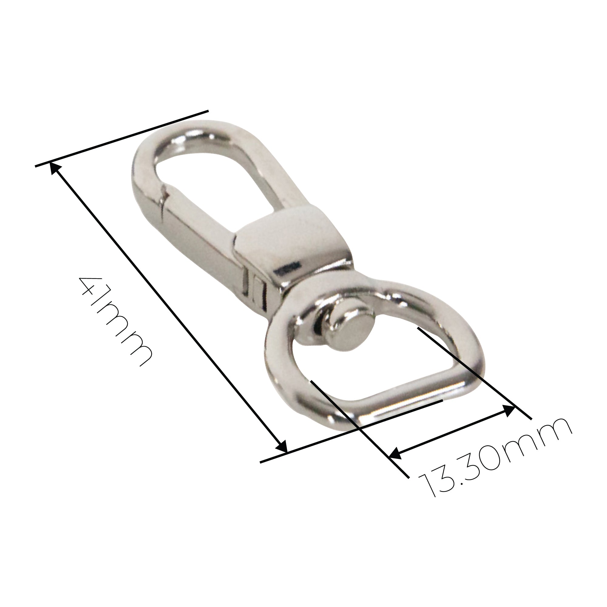 13.30MM (1/2 INCH) THIN SWIVEL HOOK (2 PCS)