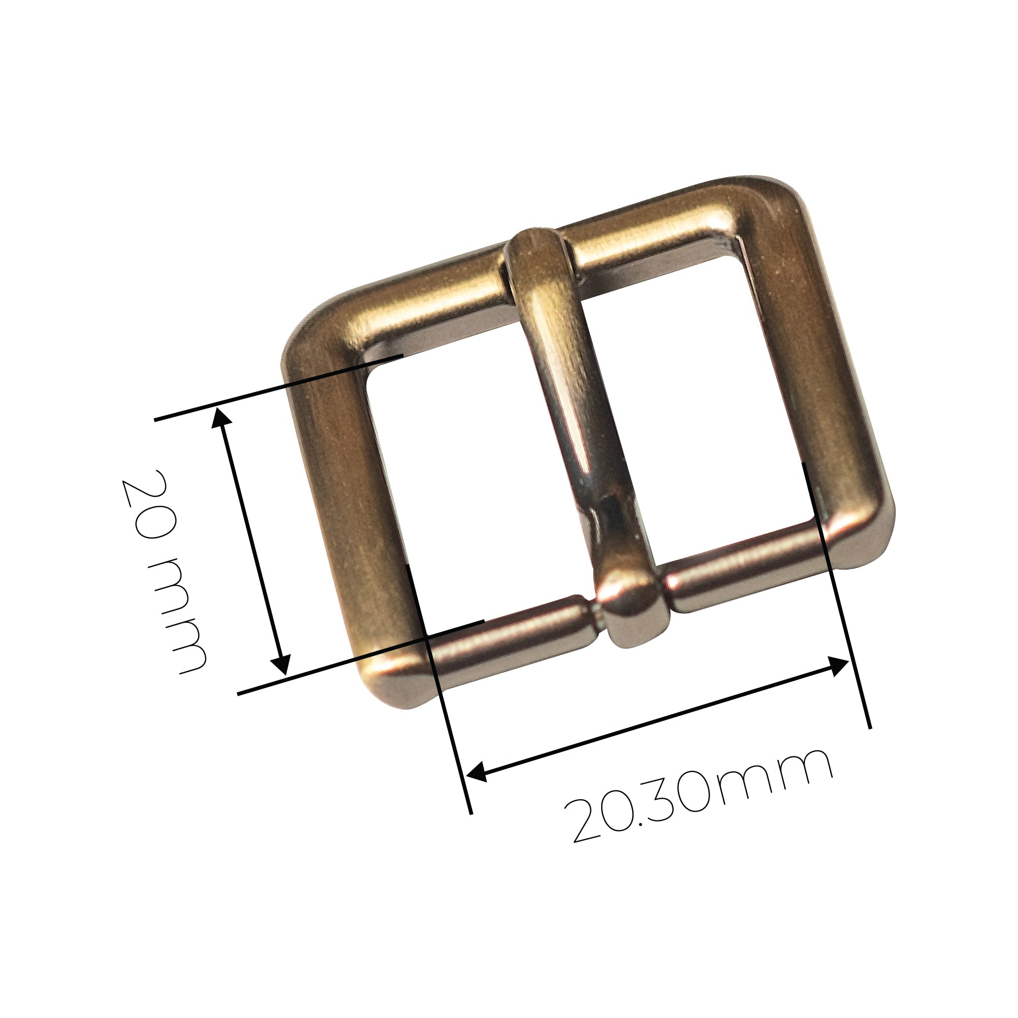 20.30MM (3/4 INCH) ROUNDED BELT METAL BUCKLE (1 PC)