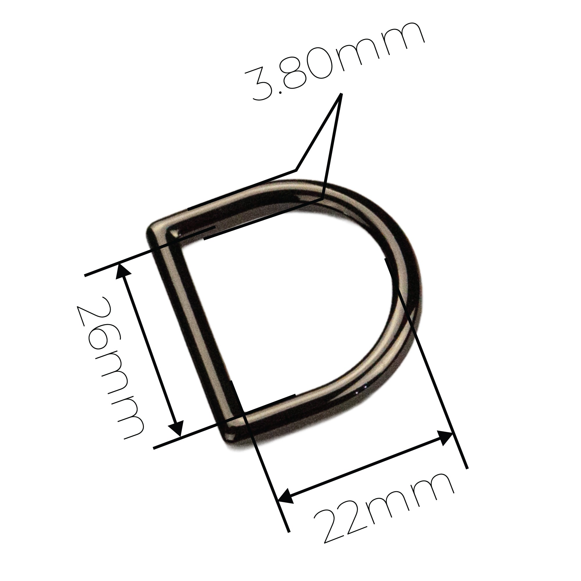 26MM (1 INCH) D-Rings (2PCS)