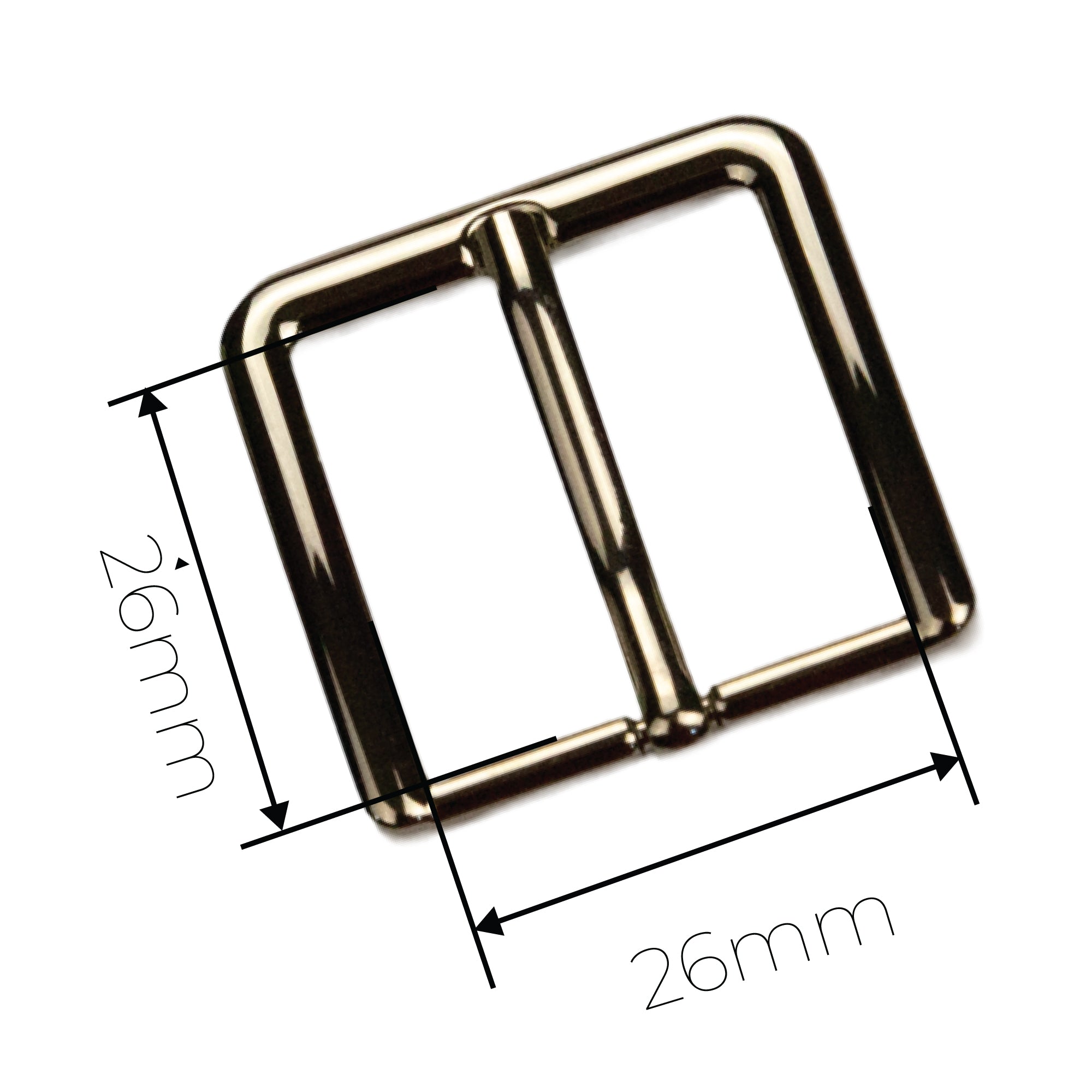 26MM (1 INCH) ROUNDED BELT METAL BUCKLE (1 PC)