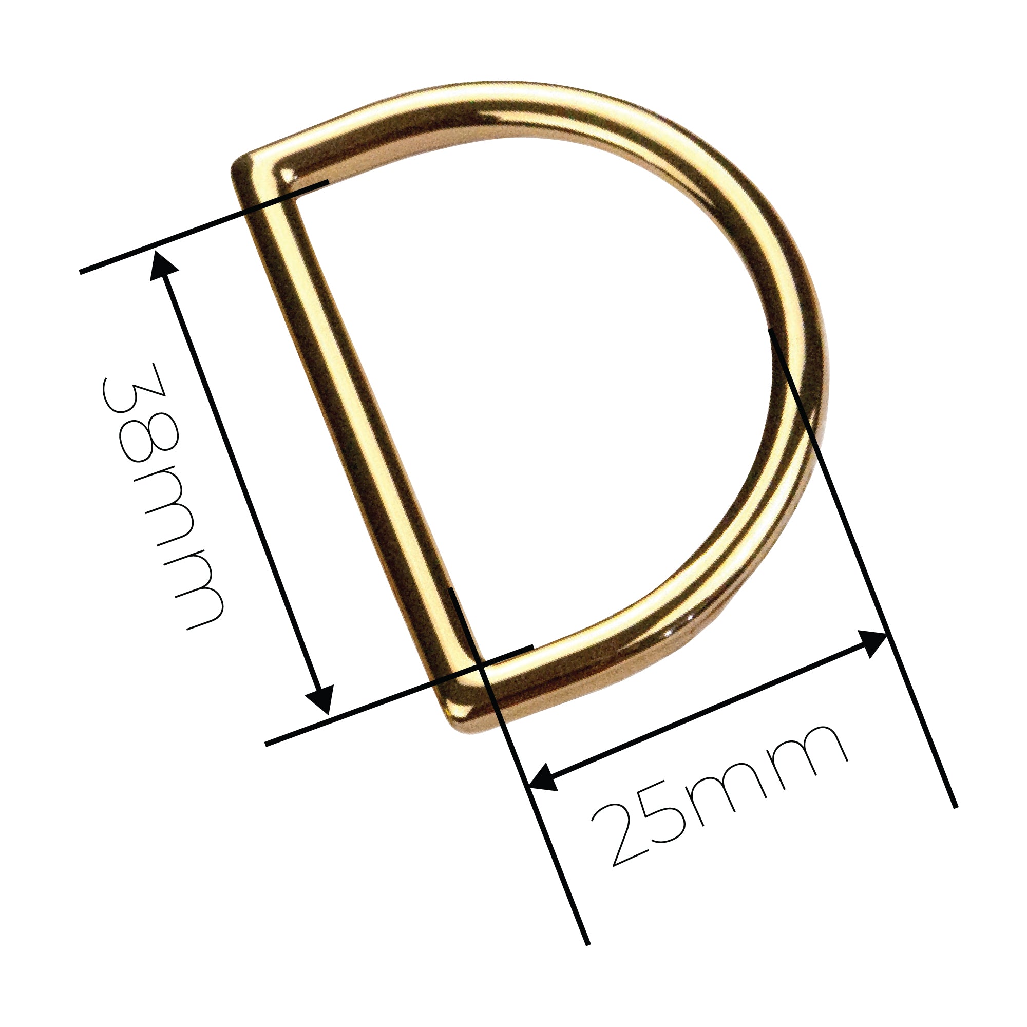 38MM (1.5 INCH) D-RINGS (2 PCS)