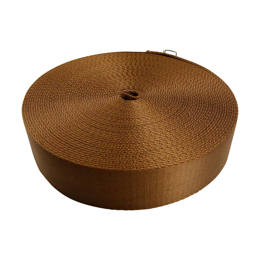 Sangle en nylon de 38 mm de large, couleur bronze